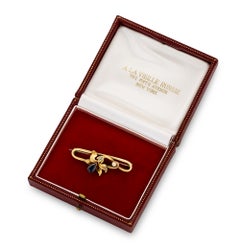 Fabergé Sapphire Floral Brooch
