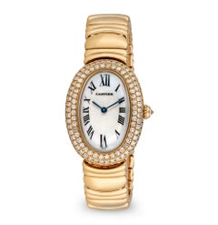 Cartier Baignoire Yellow Gold and Diamond Wristwatch