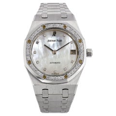 Audemars Piguet Royal Oak Mother-of-Pearl and Diamond Wristwatch