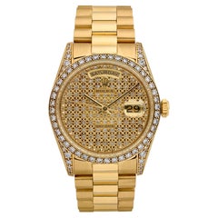 Rolex Yellow Gold and Diamond Day-Date Watch