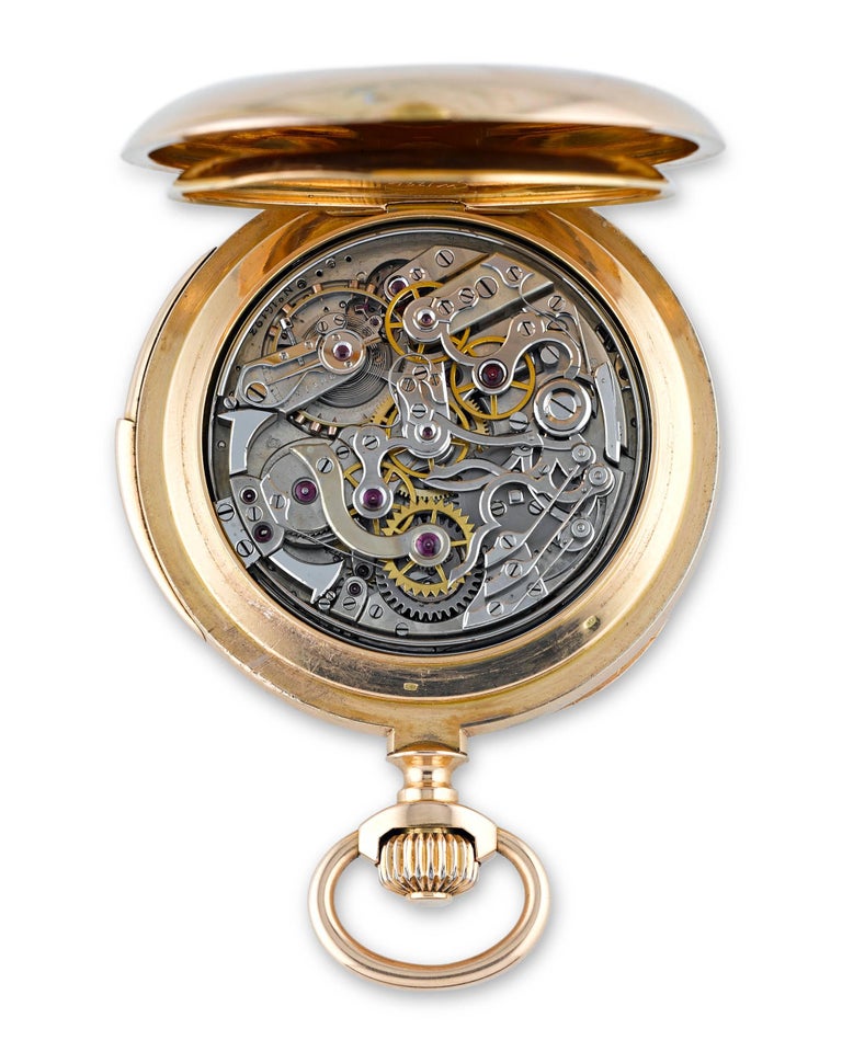 Haas Neveux and Co. Yellow Gold Swiss Grand Complication Pocket Watch