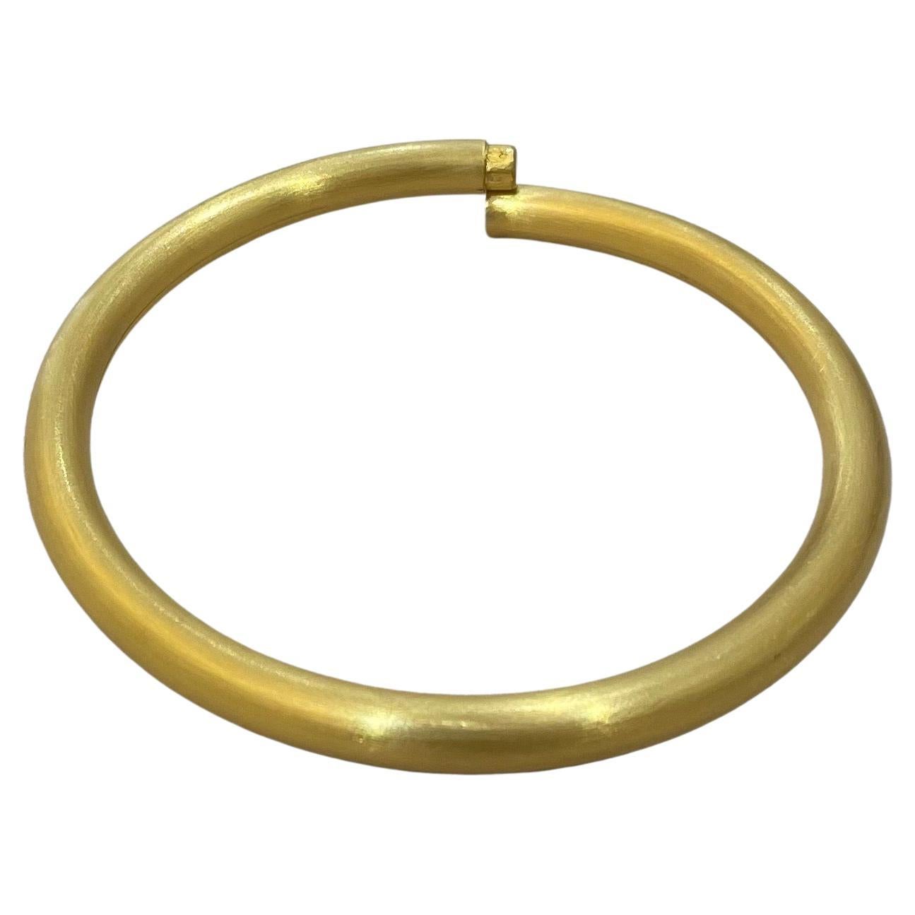 Thick Mat Finish 22 Karat Gold Bangle at 1stDibs | thick gold bangles