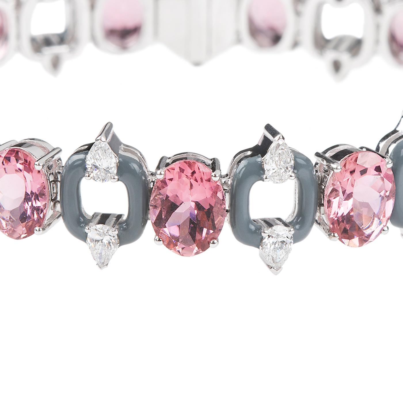 pink and white diamond bracelet