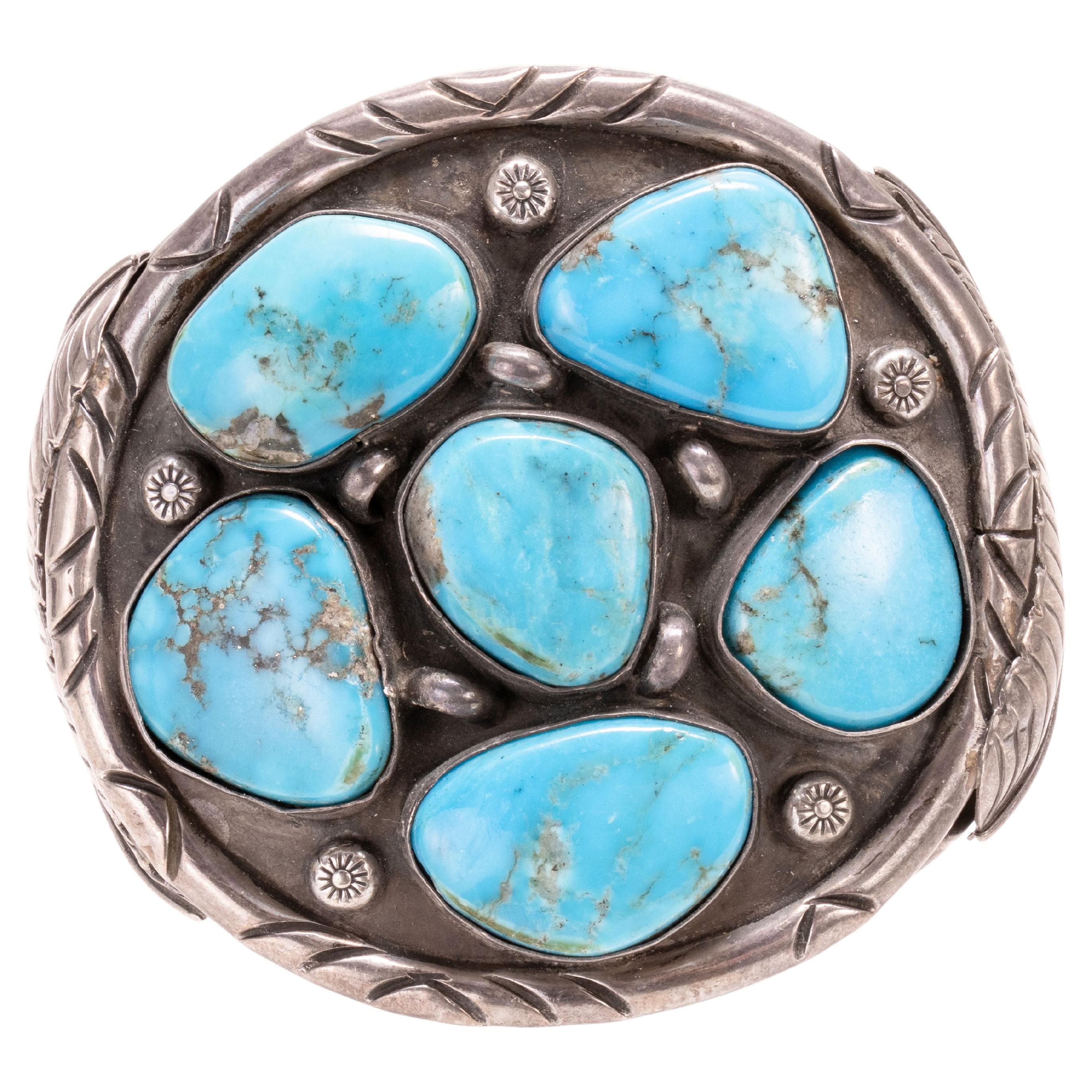 Bracelet en turquoise Navajo et argent