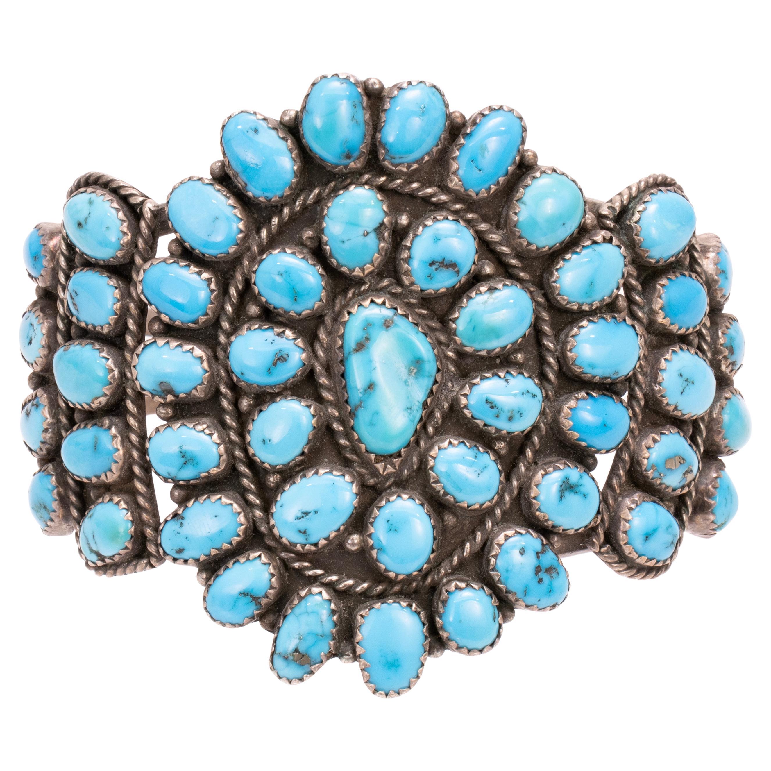 Navajo Needlepoint Cluster Bracelet For Sale