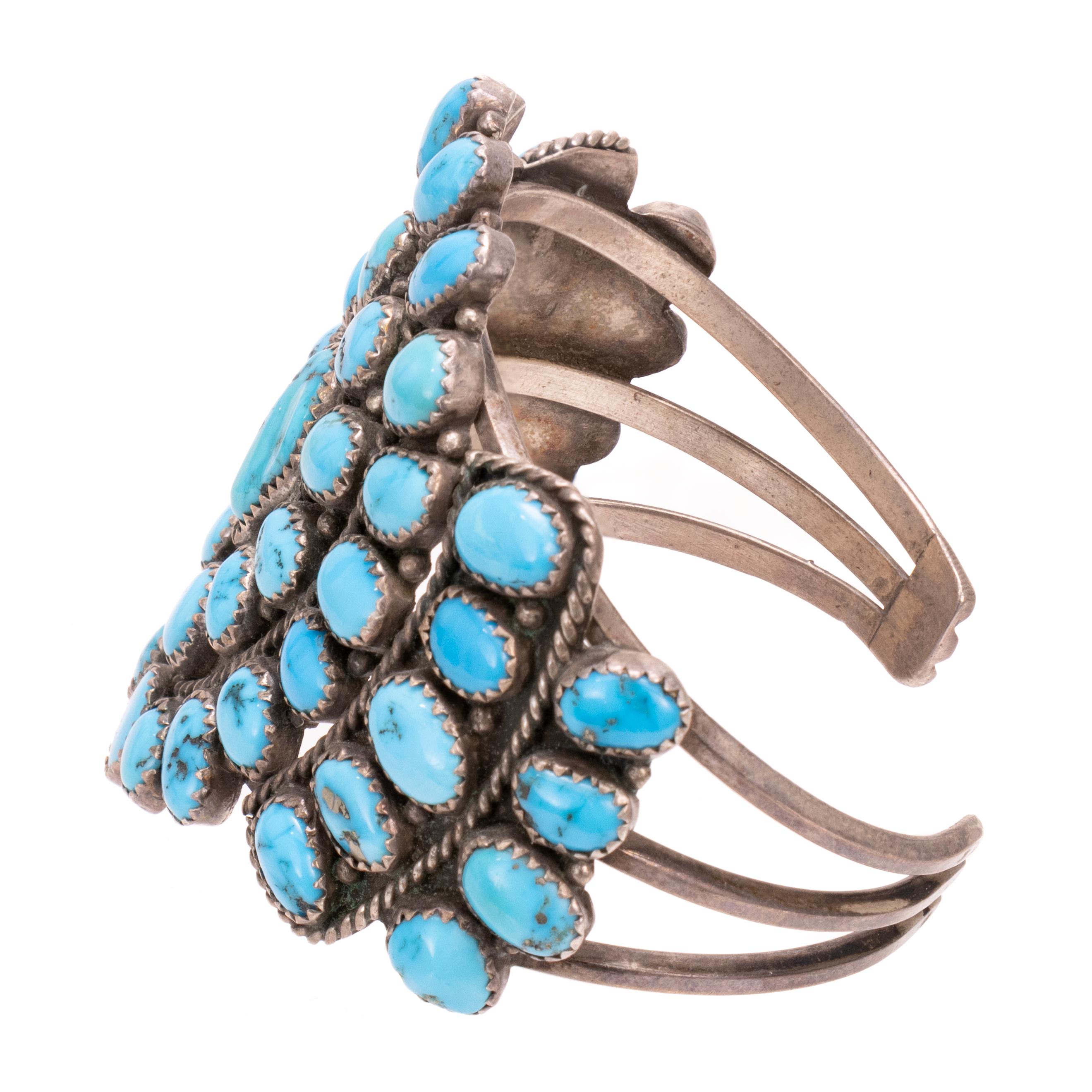 Native American Navajo Needlepoint Cluster Bracelet For Sale