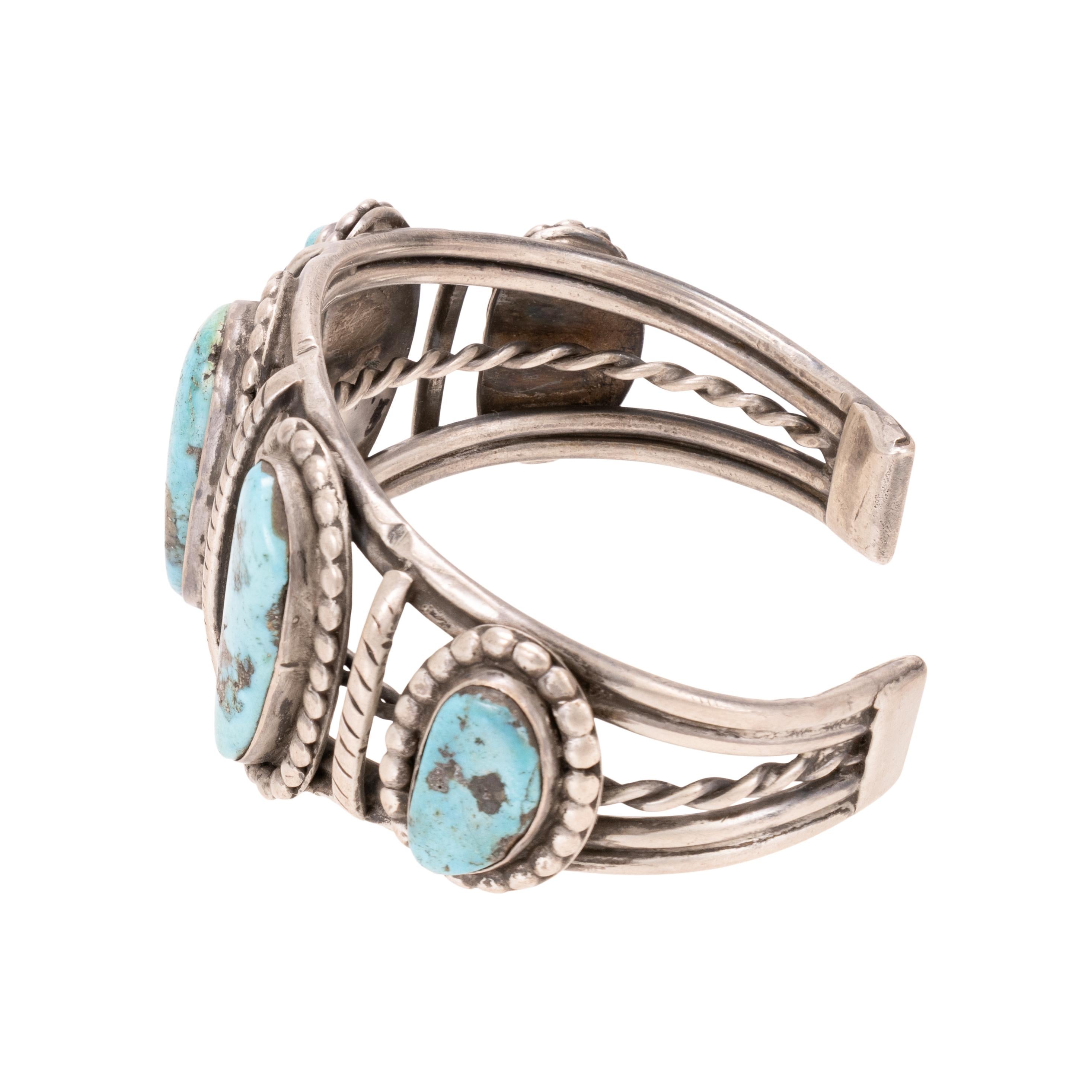 Pulsera Navajo de Turquesa y Plata nativo estadounidense en venta