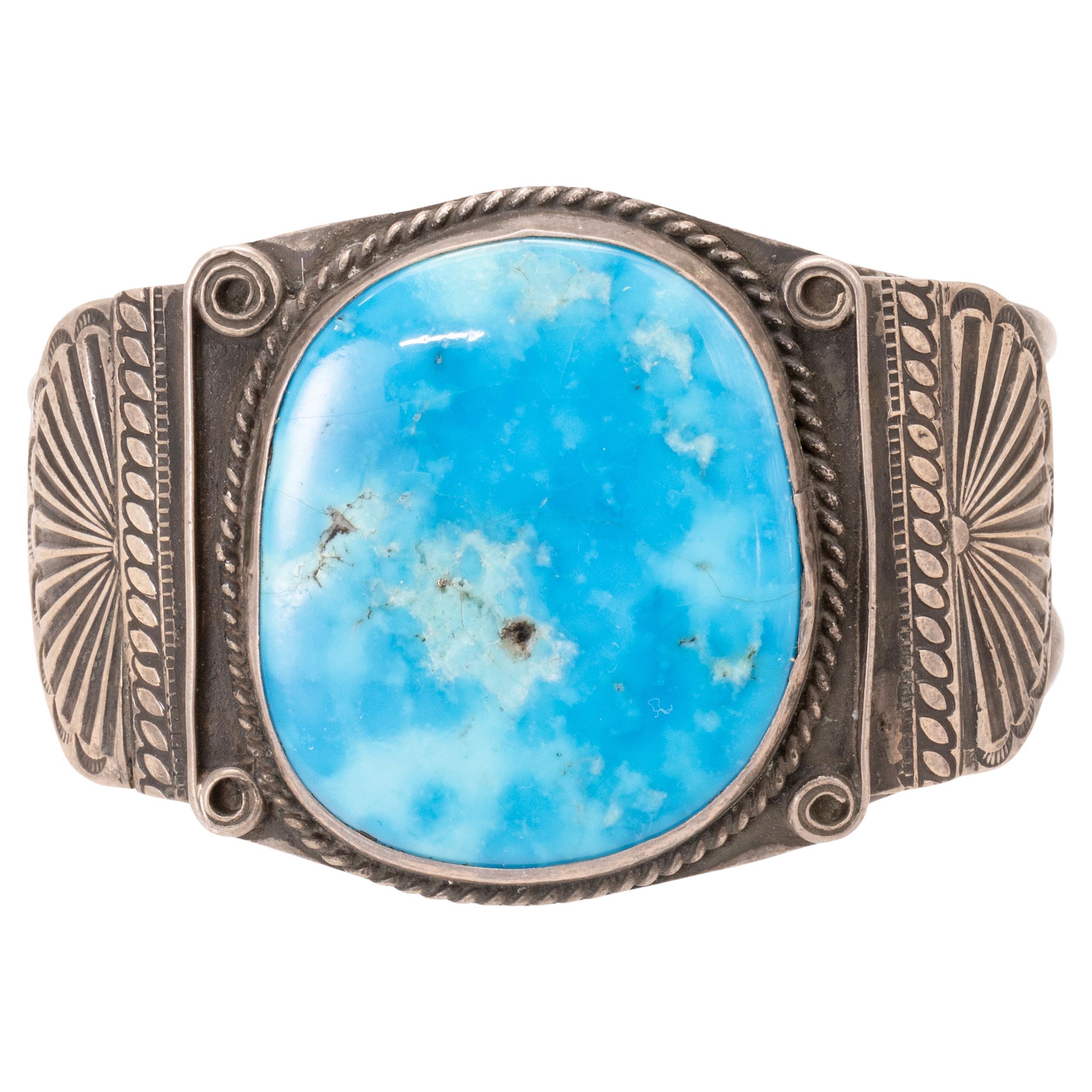 Pulsera Navajo de Turquesa y Plata