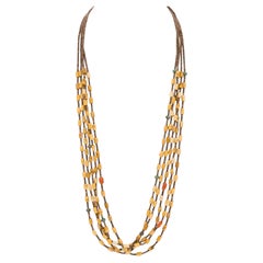 Santo Domingo Barrel Shell Five-Strand Beaded Necklace