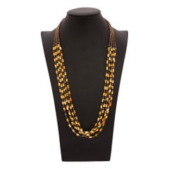Santo Domingo Barrel Shell Five-Strand Beaded Necklace