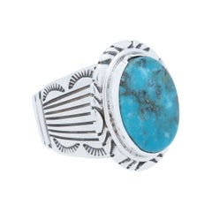 Navajo Turquoise and Sterling Silver Ring