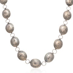 Navajo-Gürtel aus Sterlingsilber mit Concho-Verschluss