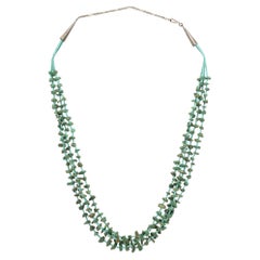 Navajo Turquoise Beaded Four-Strand Necklace