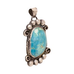 Turquoise and Sterling Silver Pendant