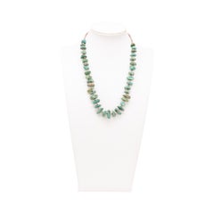 Turquoise and Heishi Shell Beaded Necklace