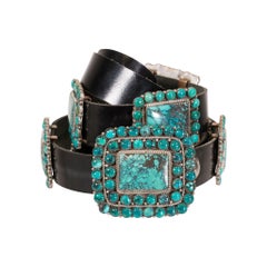 Navajo Turquoise Concho Belt