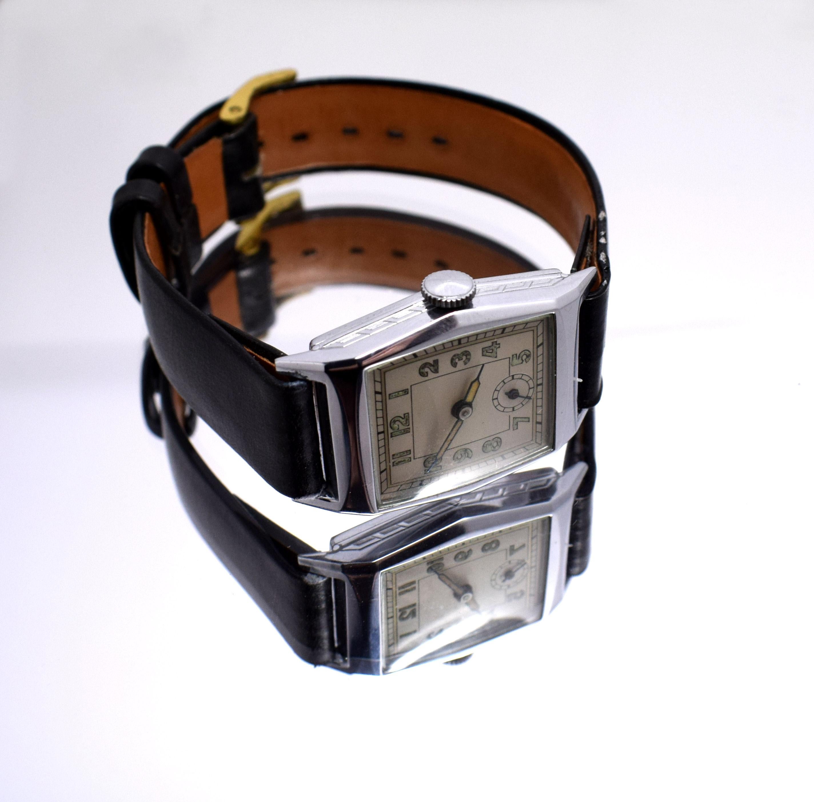 1930s Art Deco Gentleman's Manual Wristwatch 3