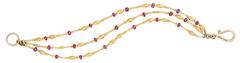 Ruby Gold Beaded Bracelet