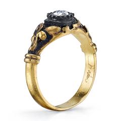 Edwardian Rose Cut Diamond Gold Ring