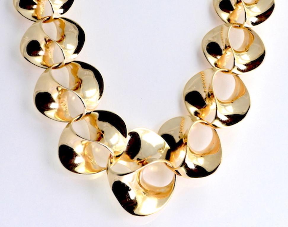 Women's Swirl Necklace Yellow Gold 14 Karat 50.40 Grams