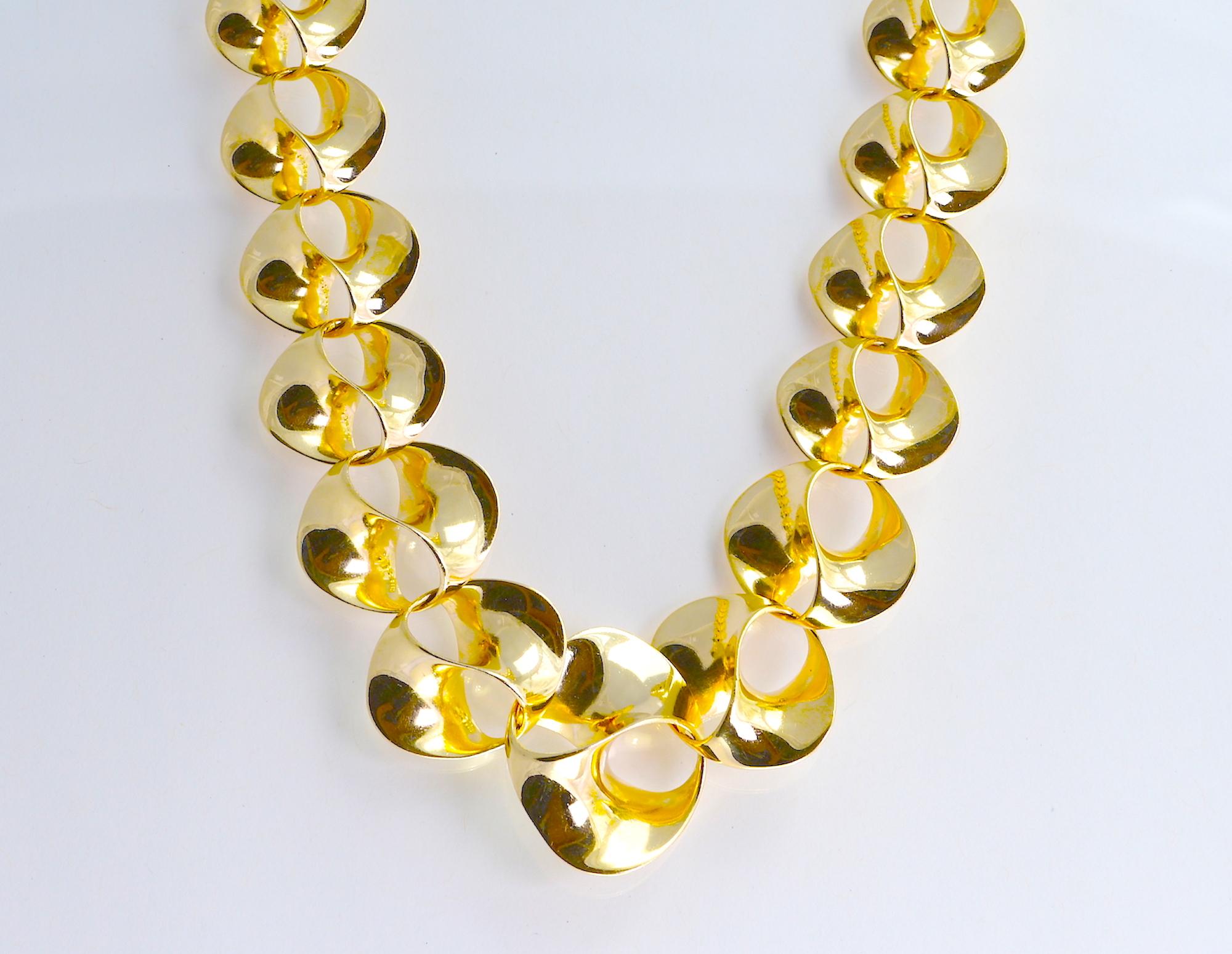 Swirl Style Chain Yellow Gold 14K 50.40 GRAMS 17