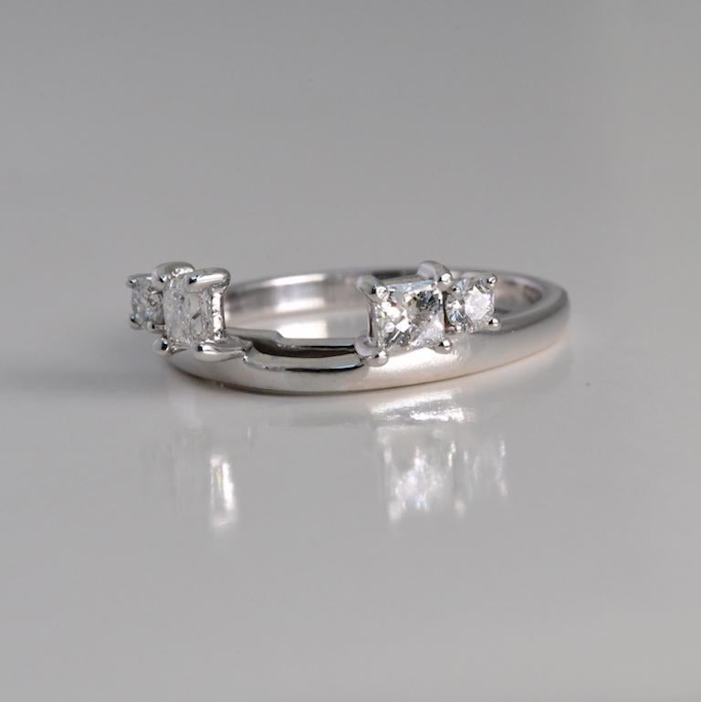 Leo Diamond .50 Carat Diamond 14 Karat White Gold Bridal Wrap Ring im Zustand „Hervorragend“ in Daytona Beach, FL