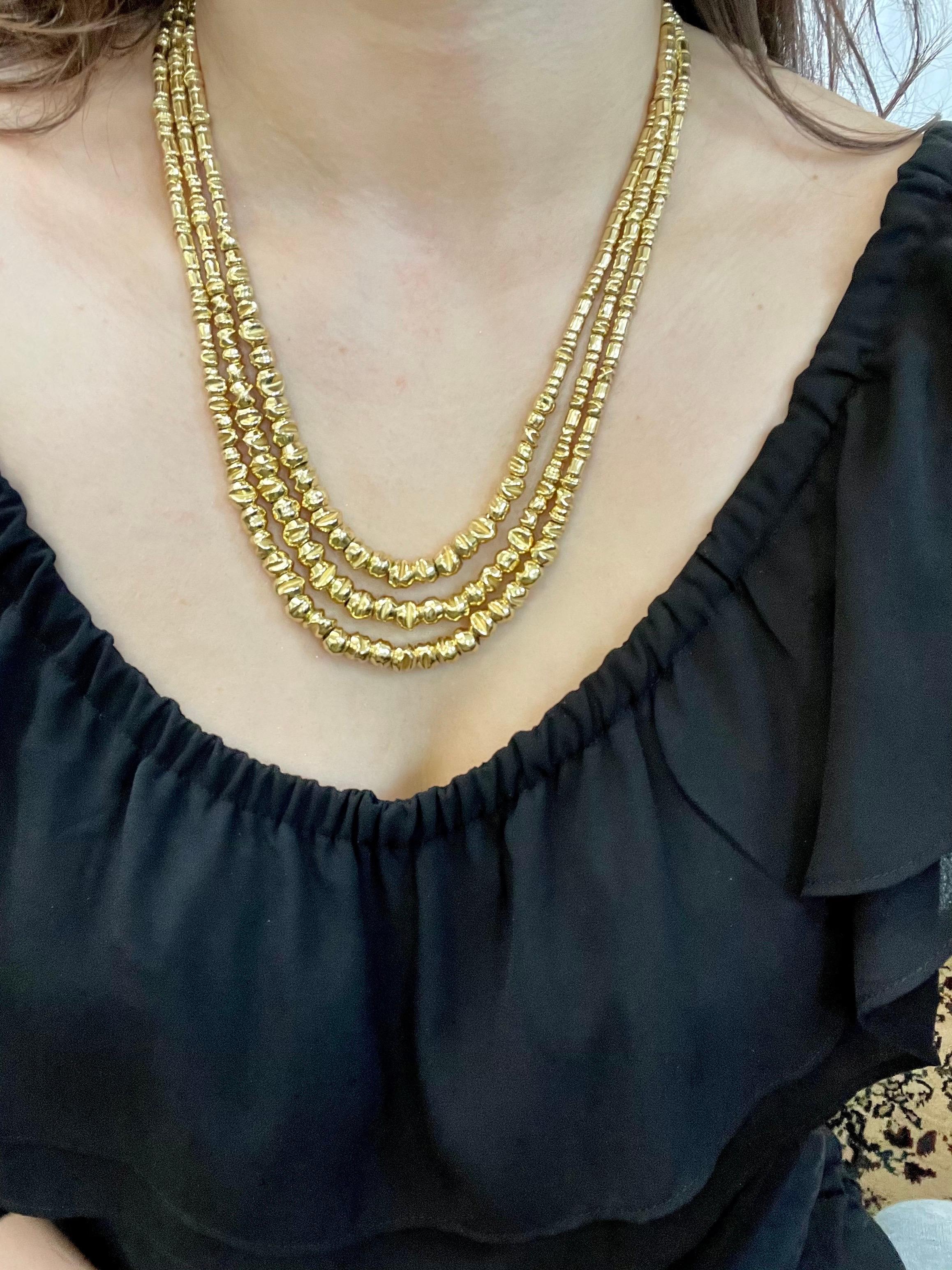 132 Gm 18 Karat Yellow Gold Designer Orlando-Orlandini Necklace For Sale 4