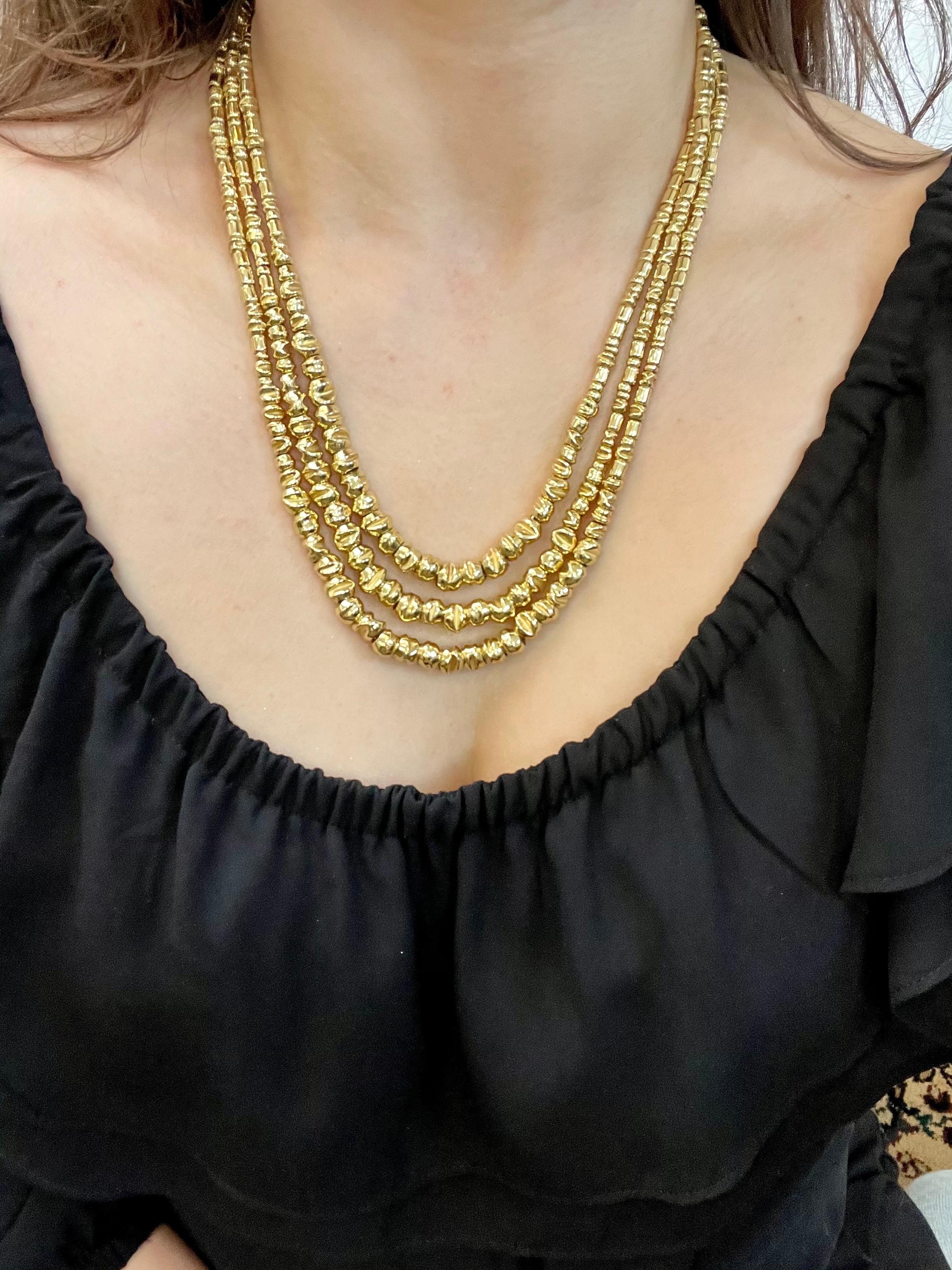 132 Gm 18 Karat Yellow Gold Designer Orlando-Orlandini Necklace For Sale 3