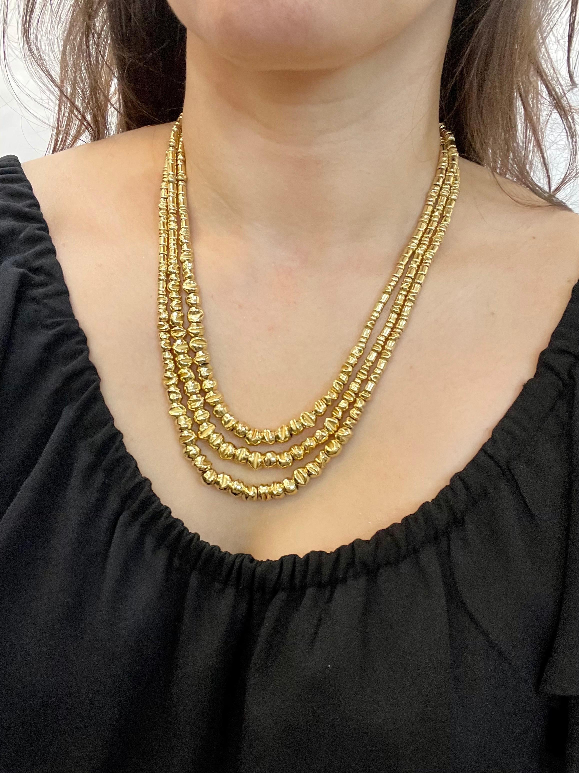 132 Gm 18 Karat Yellow Gold Designer Orlando-Orlandini Necklace For Sale 5