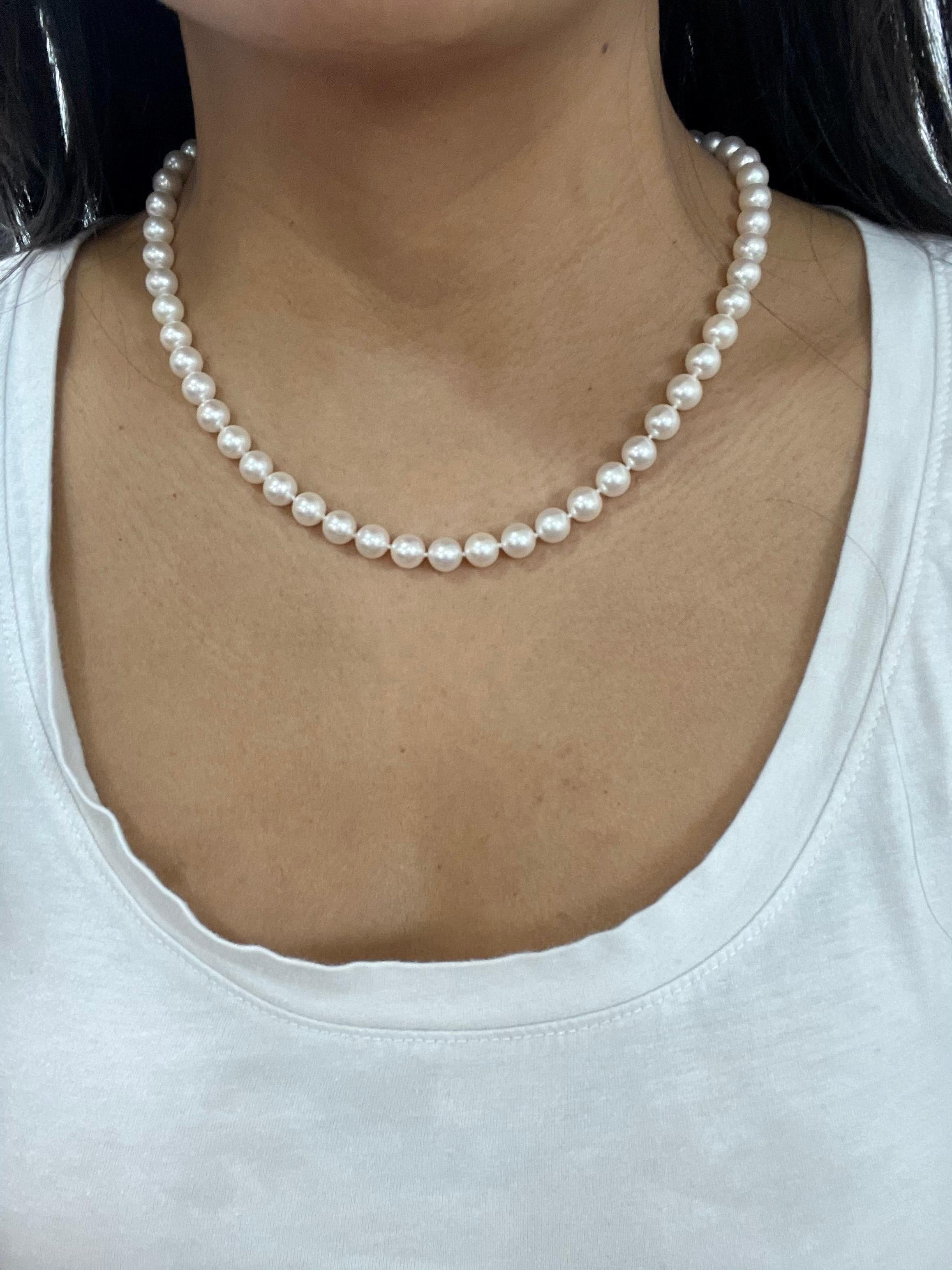 Blue Lagoon Mikimoto Pearl Necklace & Earrings sold at auction on 21st June  | Everard Auctions and Appraisals