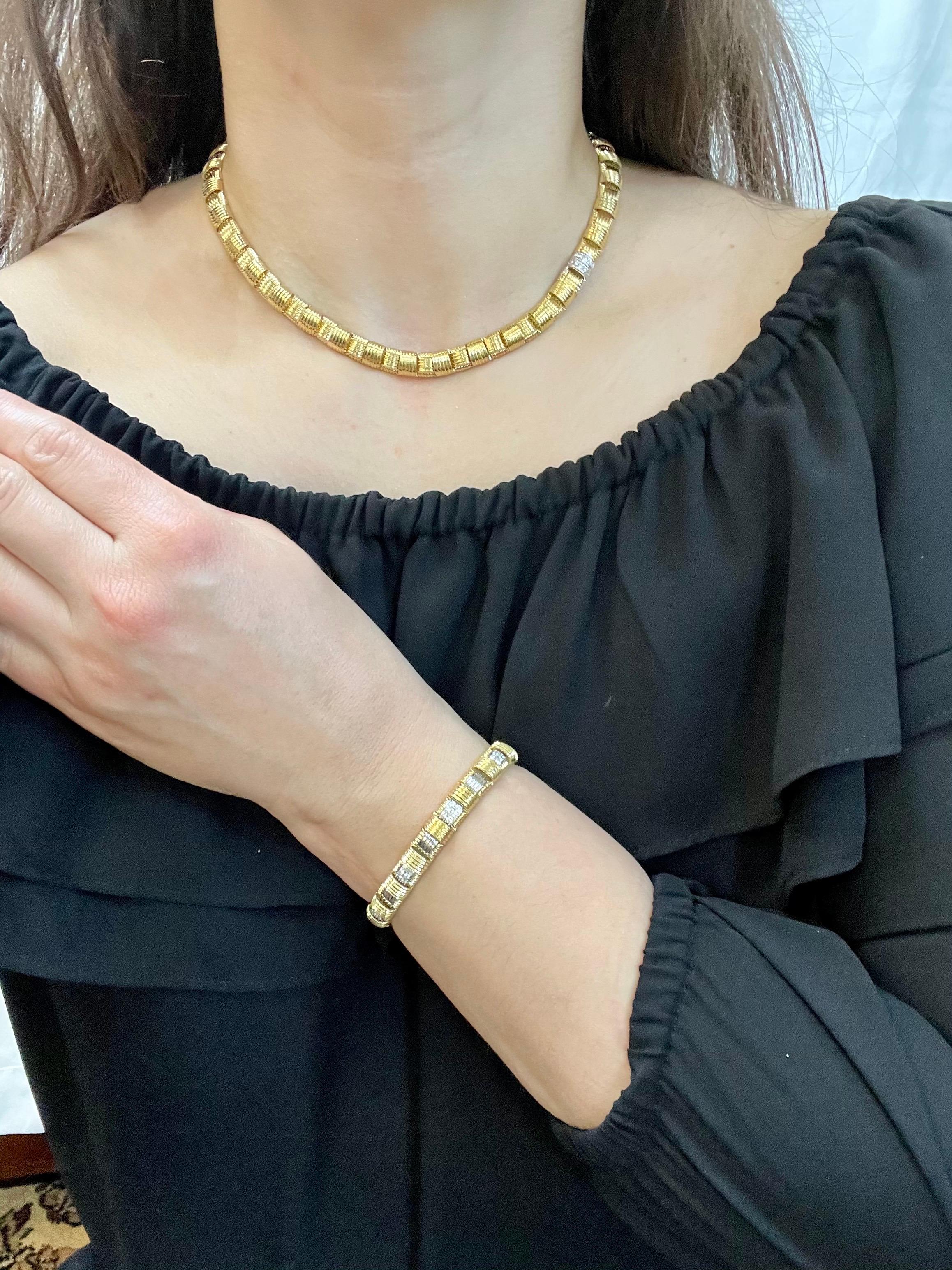 Roberto Coin Collana Appassionata in oro 18 carati 70 grammi e diamanti in vendita 4
