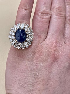 Chantecler 12 Ct Zafiro 22 Ct Diamante VS/E-F Color Conjunto de anillo y pendientes 18 KYG