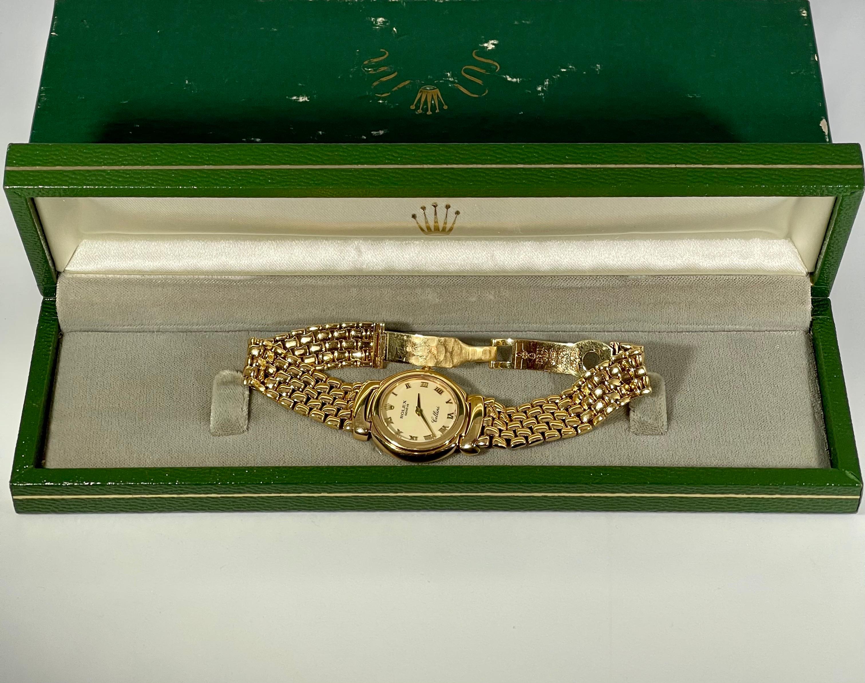 Rolex 'Cellini' 18 Karat Gold Mother of Pearl Watch 66.5 Grams 11