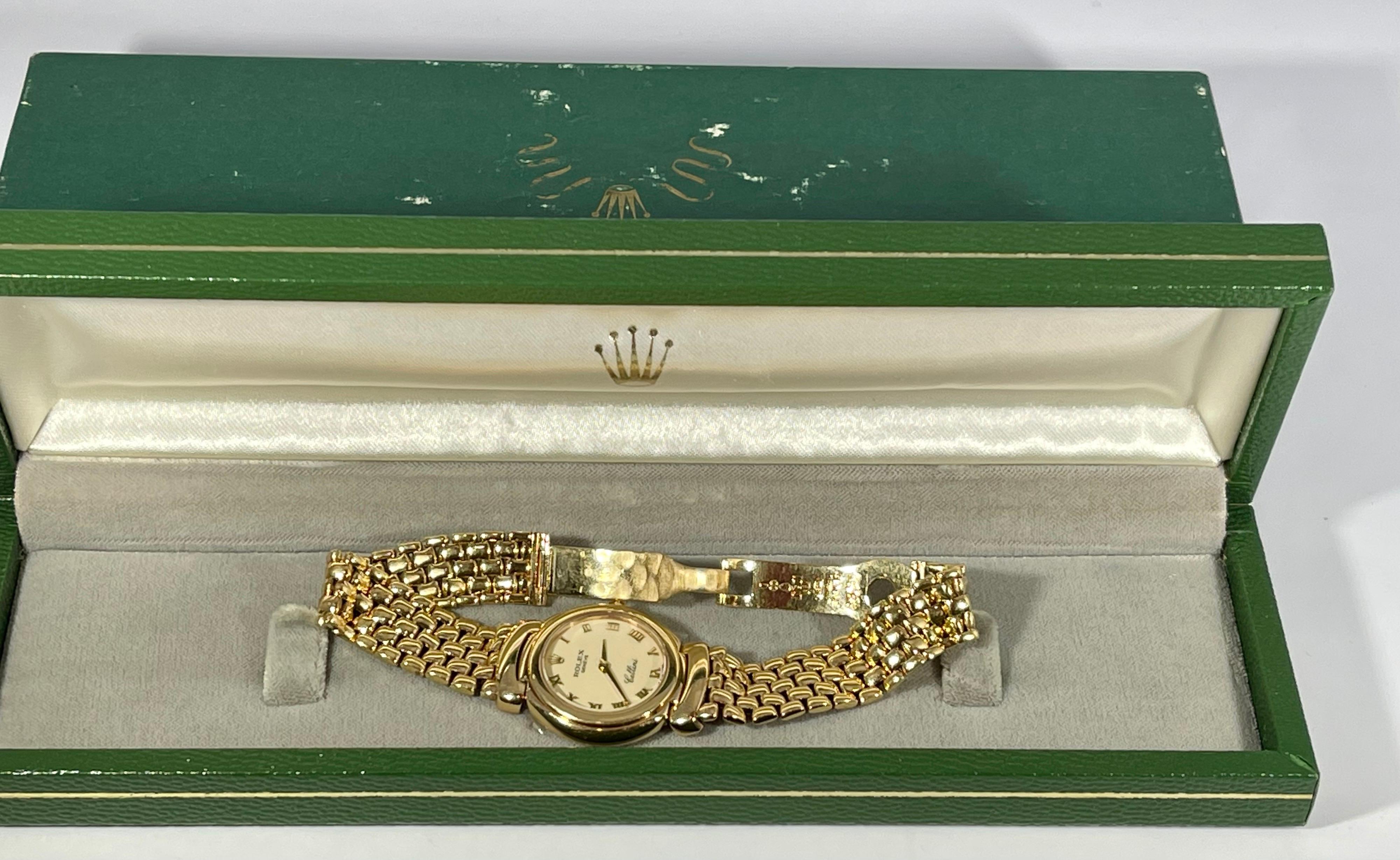 Rolex 'Cellini' 18 Karat Gold Mother of Pearl Watch 66.5 Grams 13