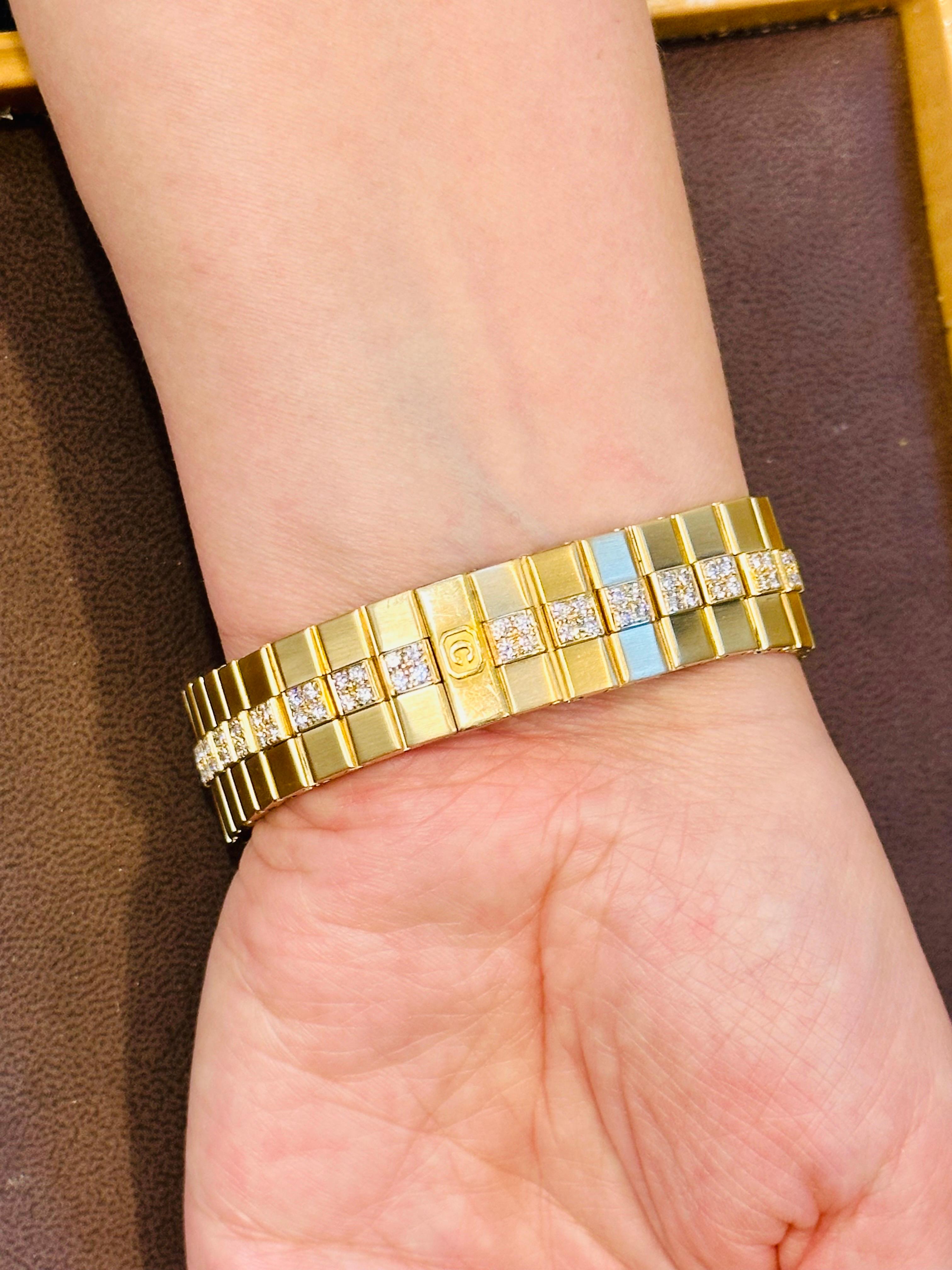 Chopard Factory Diamond 18 Karat Yellow Gold 153 Grams  Diamond Belt Watch 8