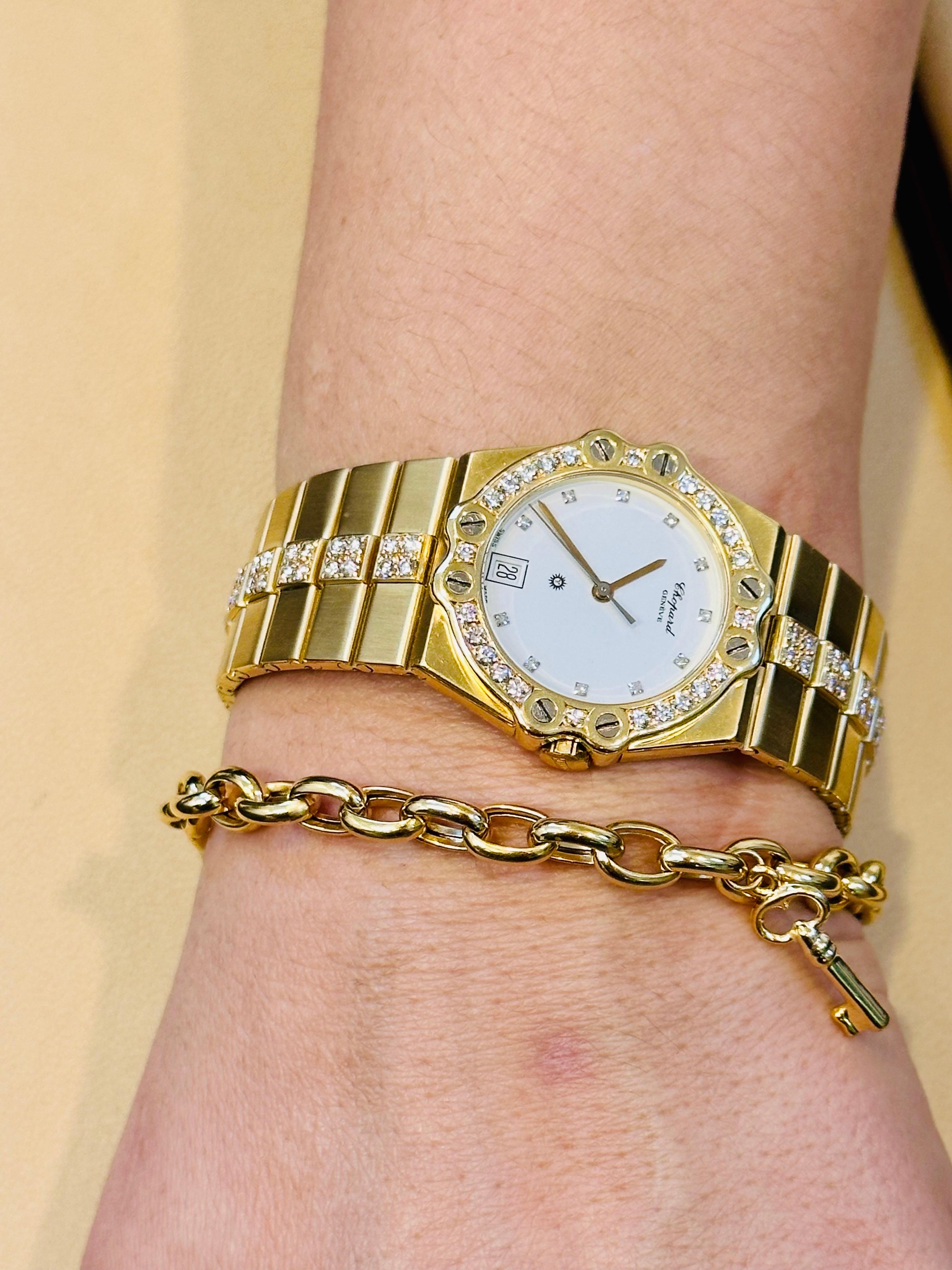 Chopard Factory Diamond 18 Karat Yellow Gold 153 Grams  Diamond Belt Watch 13