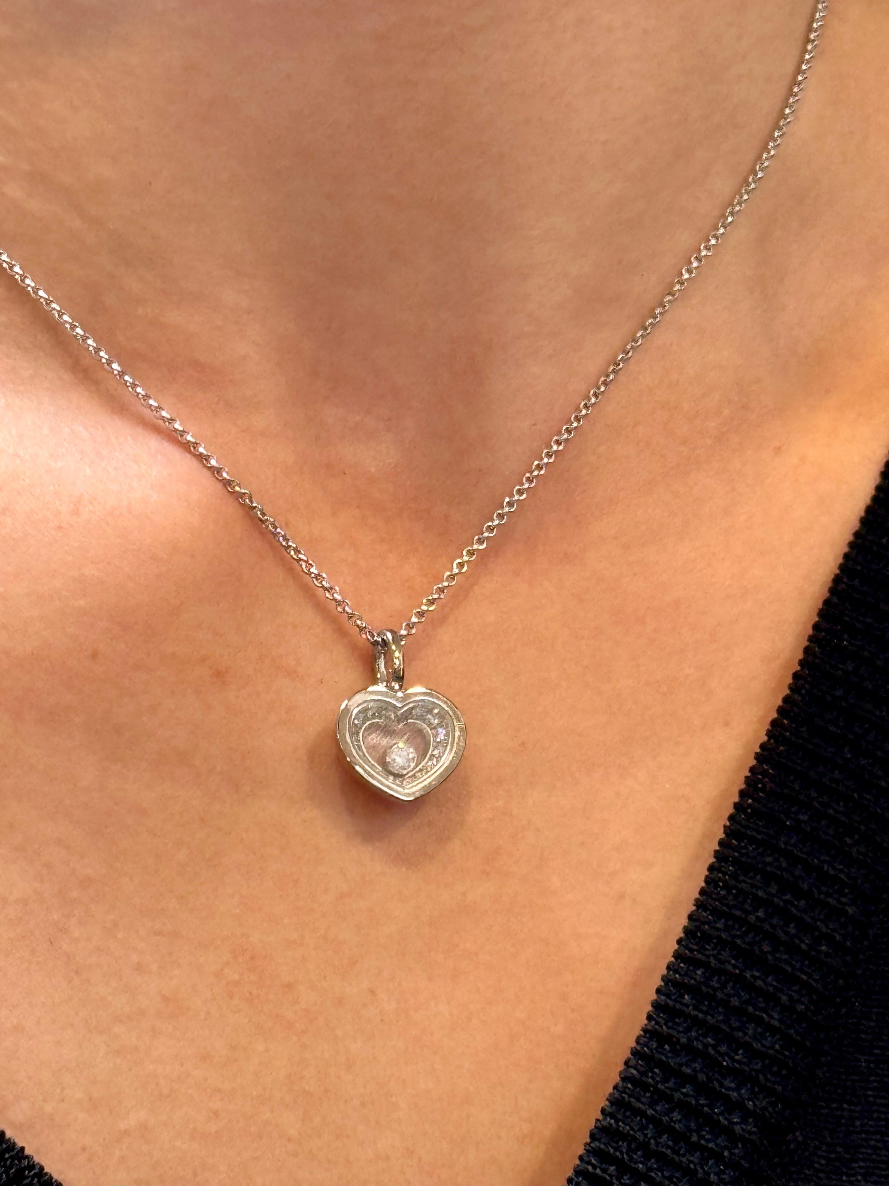 Chopard Happy Diamonds Icons Herz  Anhänger Halskette 18KWG 0,34 CT, +Zertifikat 13