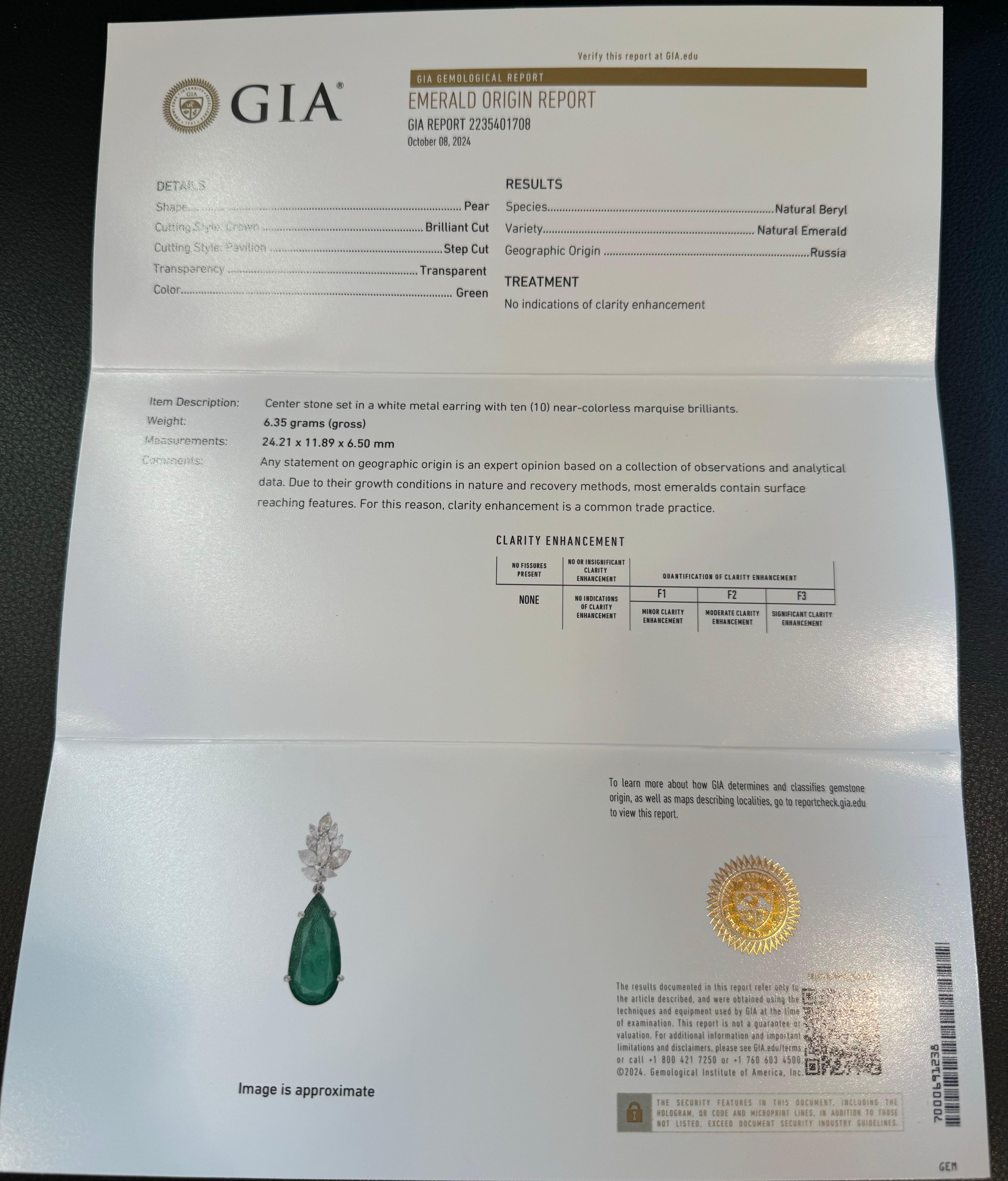 GIA-zertifiziert 145 Karat russischer unbehandelter Smaragd & 45 Karat Diamant-Halskette Suite im Angebot 8