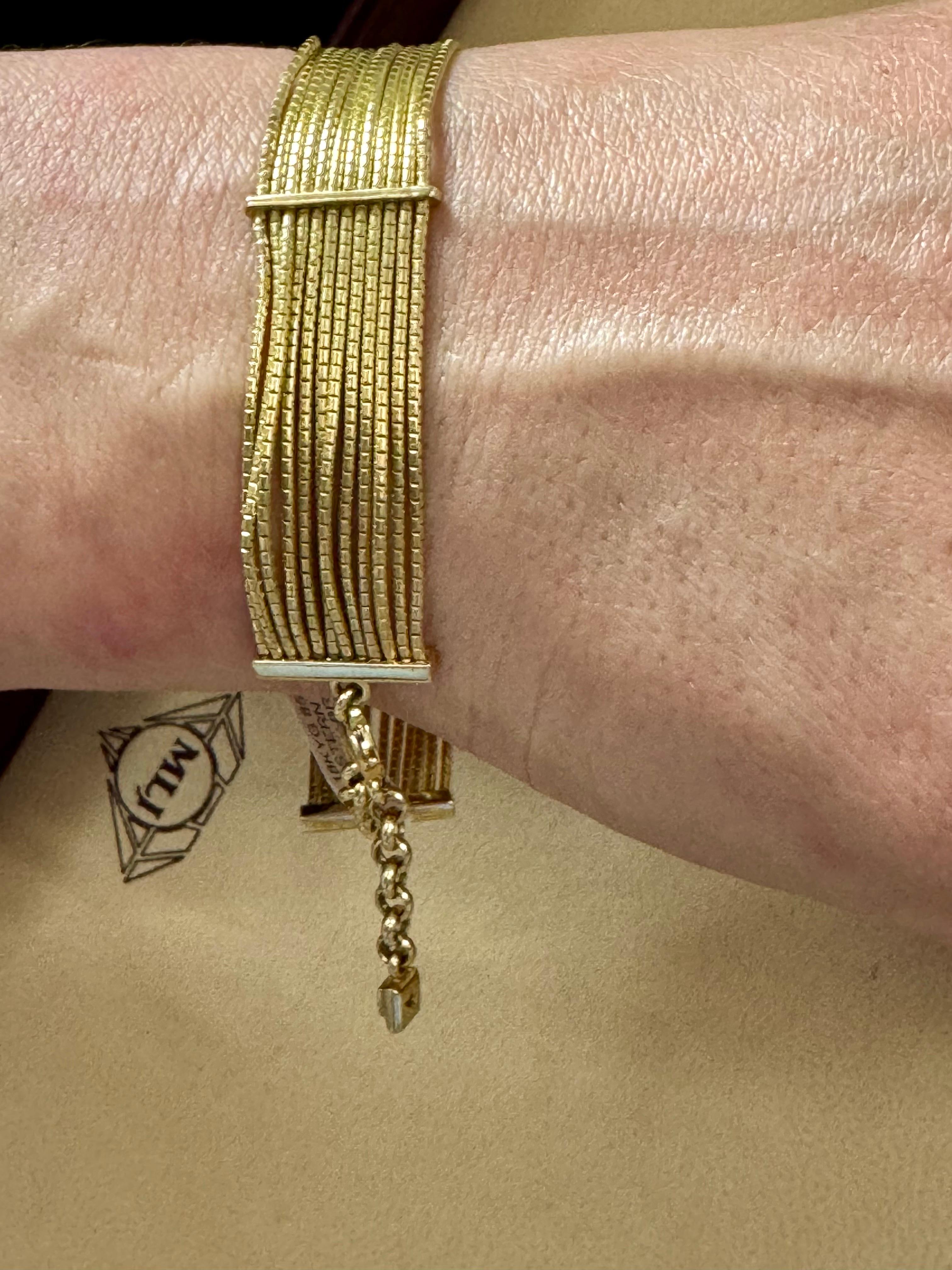 H. Collection'Stern Filamenti in oro 18KY Collana e Bracciale, 85 Gm in vendita 12