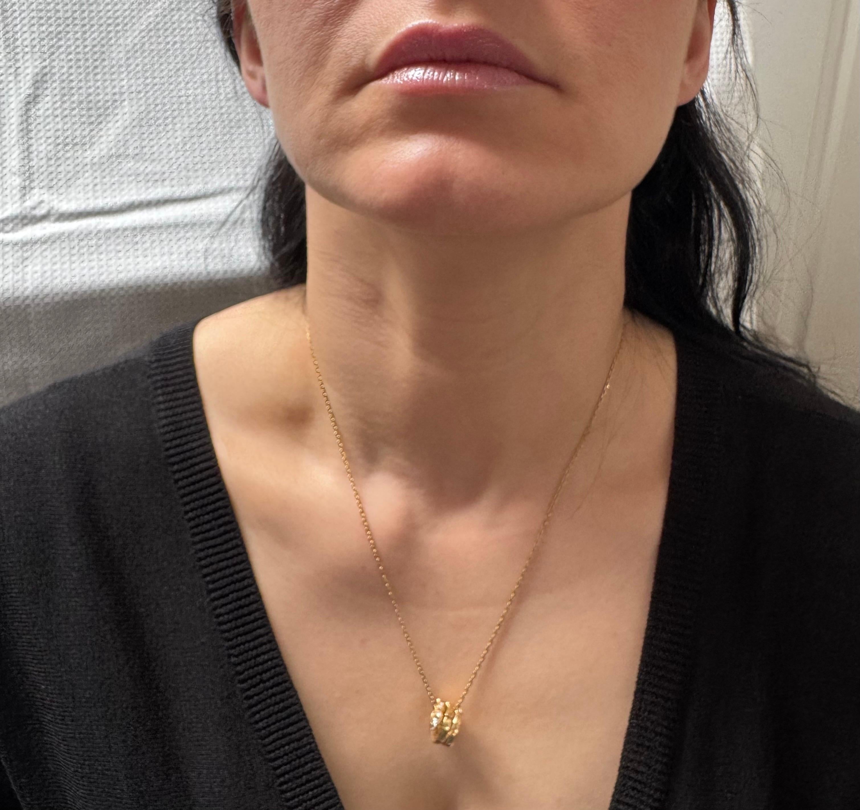 Bvlgari 18 Karat Yellow Gold Serpenti Viper Necklace With Diamonds, 20 