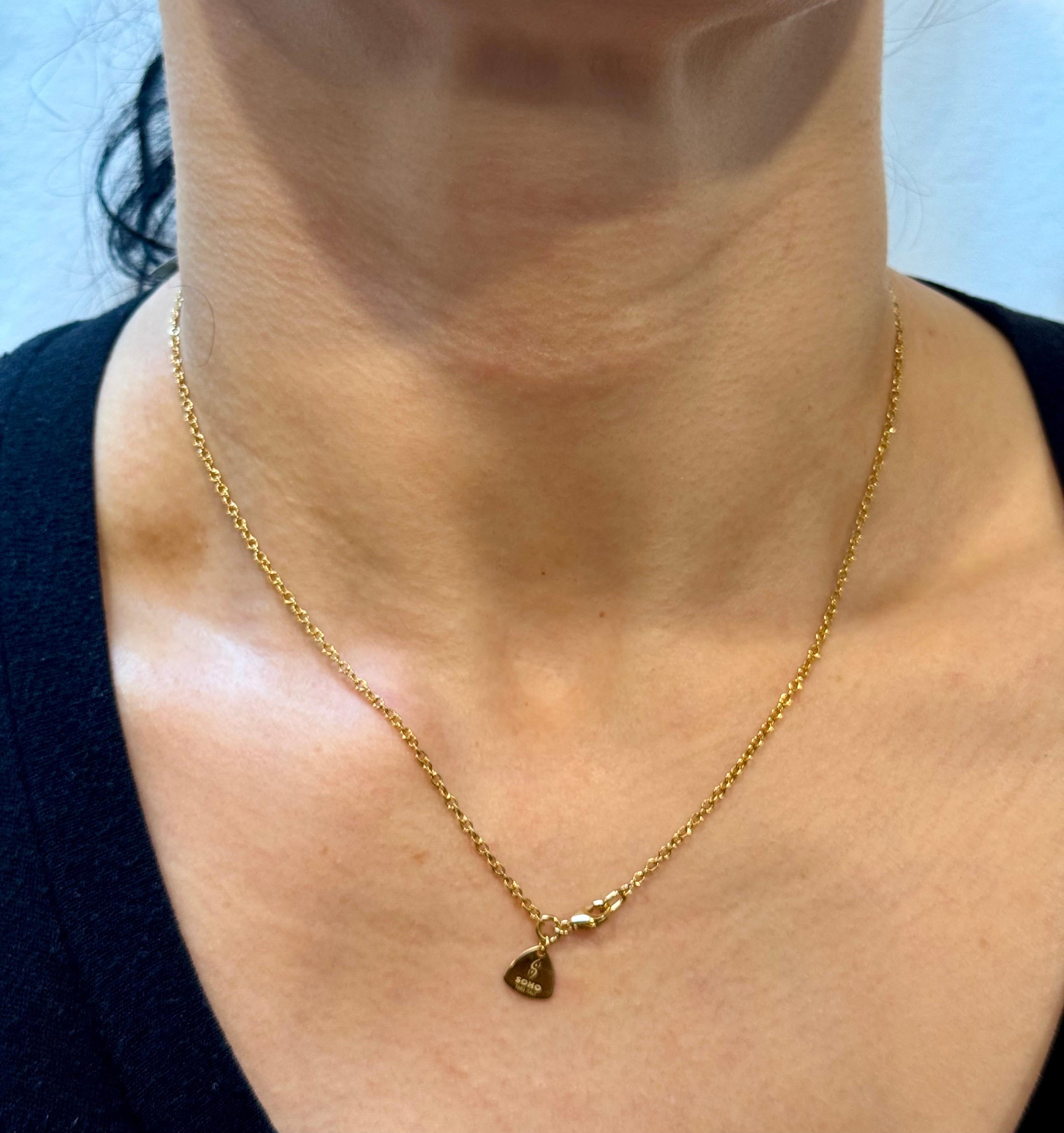 Collana unisex vintage a catena in oro giallo 18 carati, SOHO,  Italiano 17