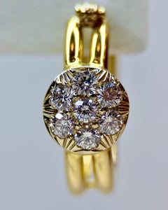 1.6 Carat Diamond VS Quality Hoop Earrings Women , 18 Karat Yellow Gold 8.8 Gm