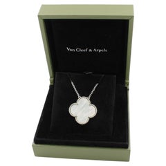 Van Cleef & Arpels 18K Gold Large Alhambra Mother of Pearl Necklace