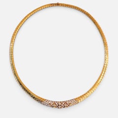 Van Cleef & Arpels 18 Kt Yellow Gold and  5.6 Ct Diamond Collar/Choker Necklace
