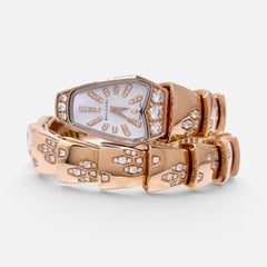 New Bvlgari Tubogas Serpenti Scaglie Ladies SPP26WGD1GD11T Watch with Box +Paper