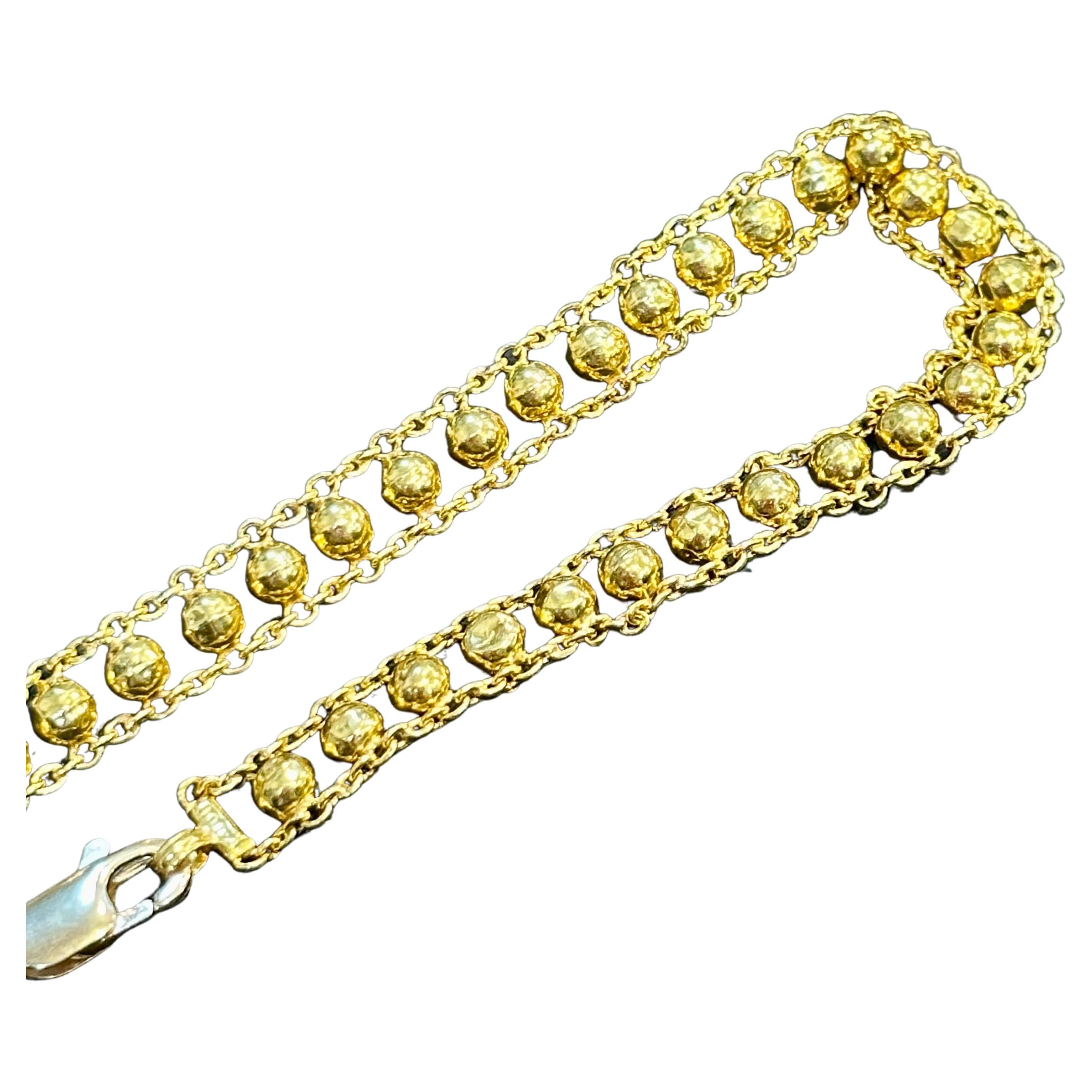 22 Karat Yellow Gold 7.7 Gm Link Bracelet Unisex For Sale