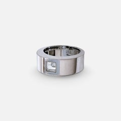 Chopard Happy Diamond 18k White Gold Floating Diamond Ring, Estate