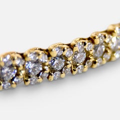 2 Carat Diamond  Bangle /Bracelet in 18 Karat Yellow Gold 20 Grams, Signed SGJ