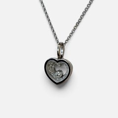 Chopard Happy Diamonds Iconos Corazón  Collar Colgante 18KWG 0.34 CT, +Certificado