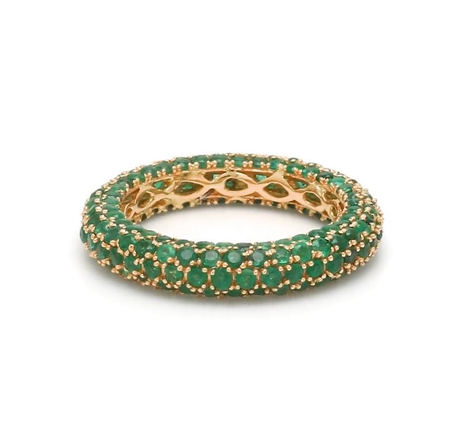 Ring mit natürlichem sambischem Smaragd aus 18 Karat Gold im Zustand „Neu“ im Angebot in New York, NY